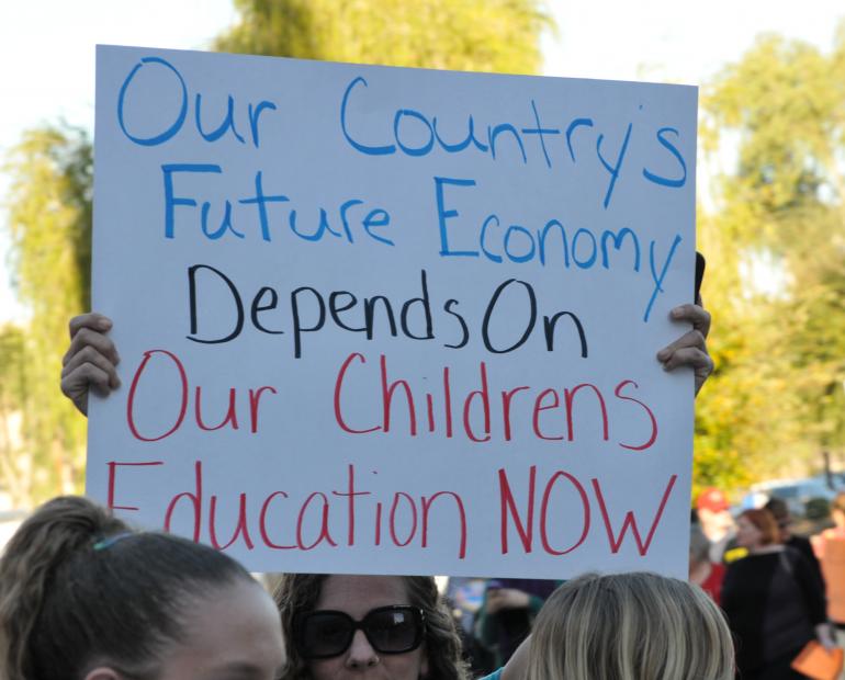 Our country's future economy depends on our children's education now.