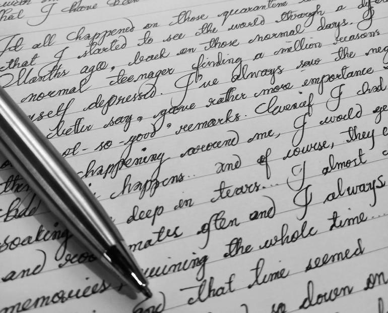 The written copy of the blog and my favourite pen !