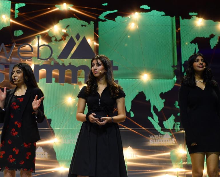 Riya Mehta, Taira Mehta & Anupra Chandran Speaking at the Planet Stage at Web Summit