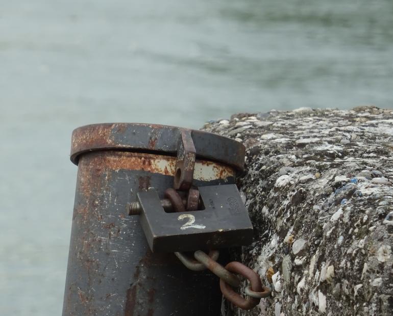 A lock on stone