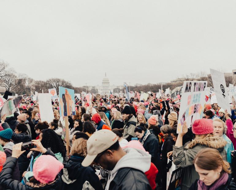 A picture of a march against racism