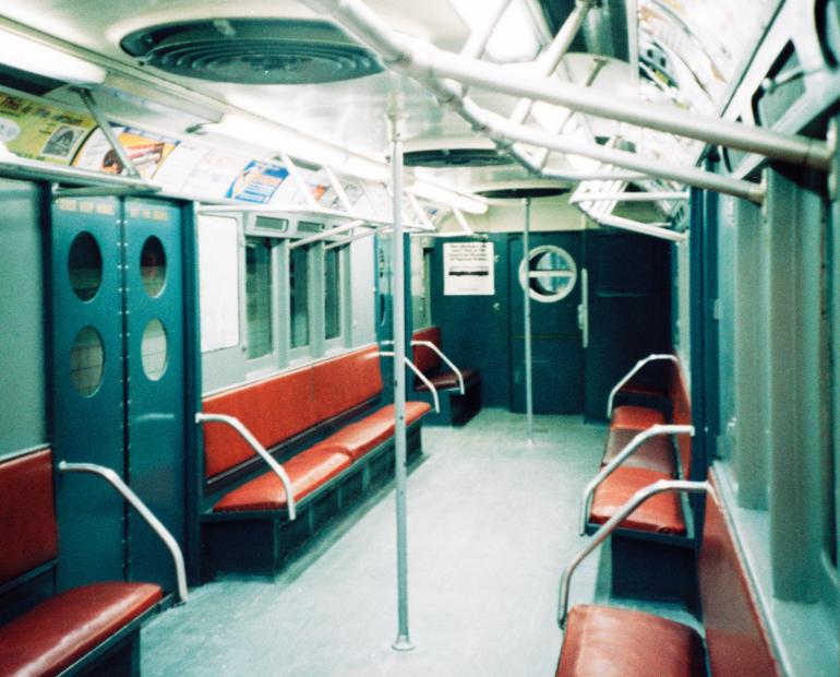 Empty subway car