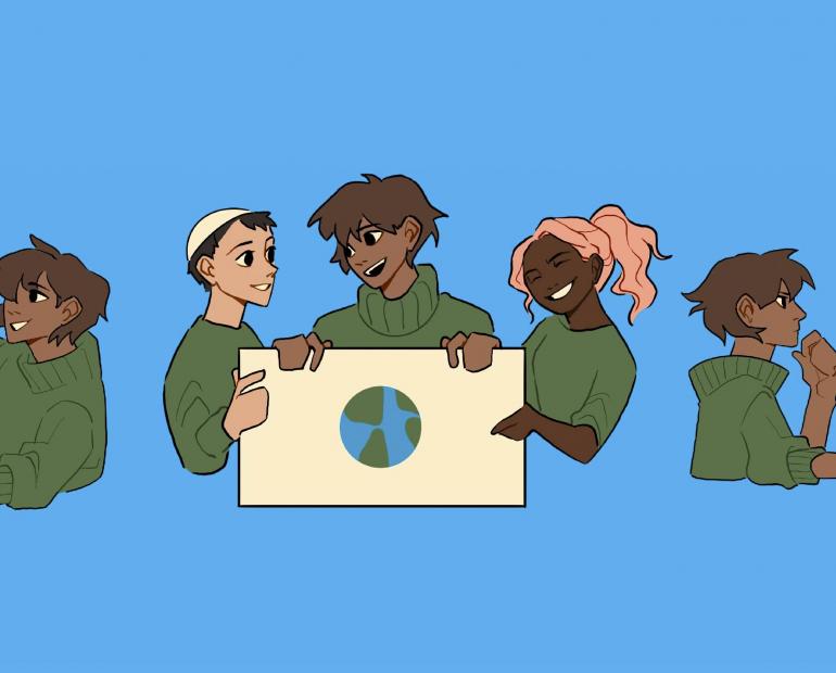 Illustration about climate action