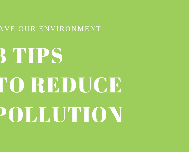 8 TIPS TO REDUCE POLLUTION