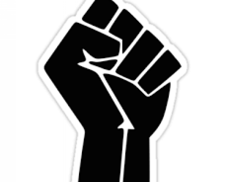 Black Lives Matter logo of fist 