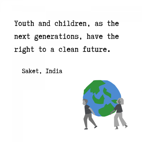 Quote from Voices of Youth on Climate Action